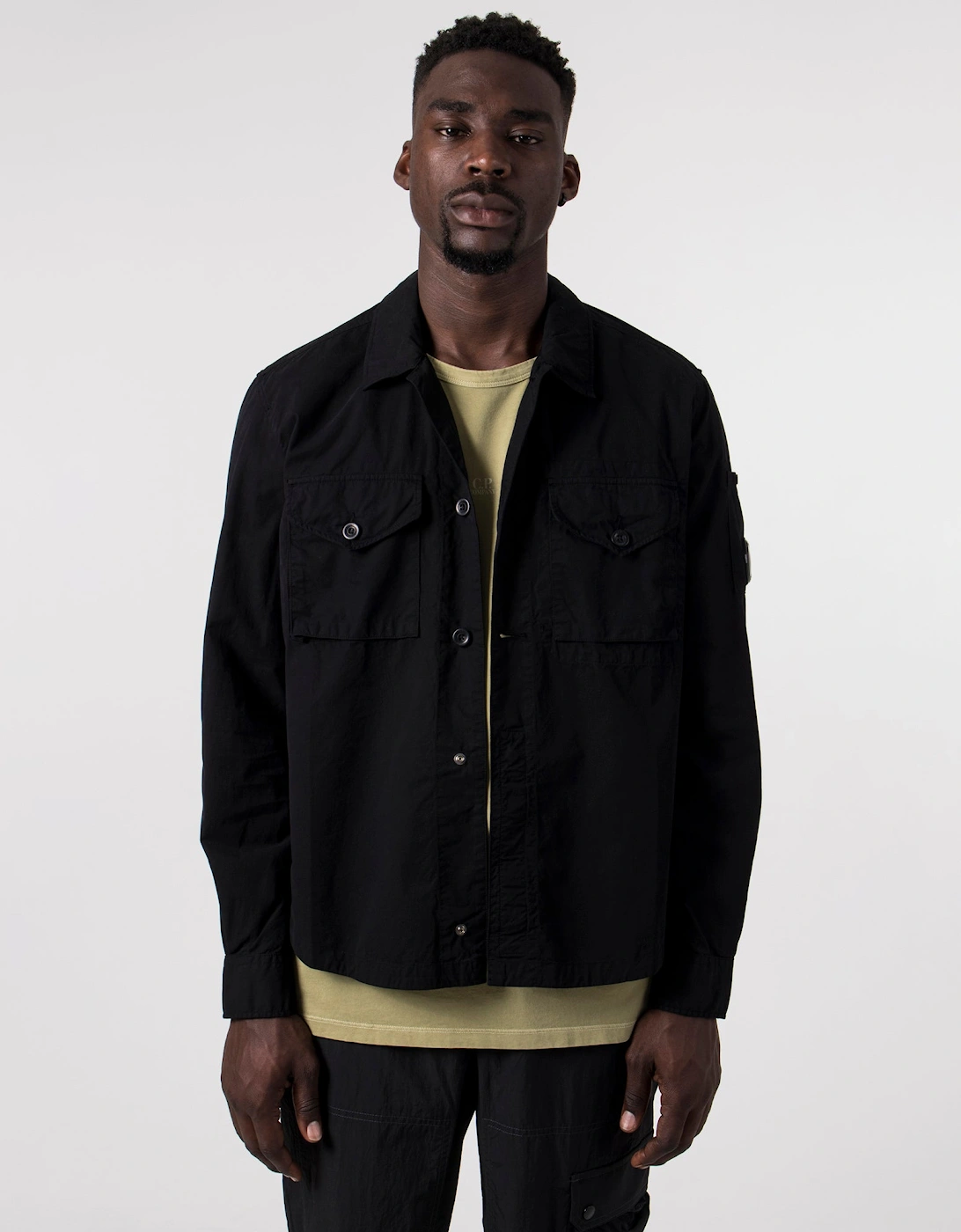 Gabardine Buttoned Pockets Shirt