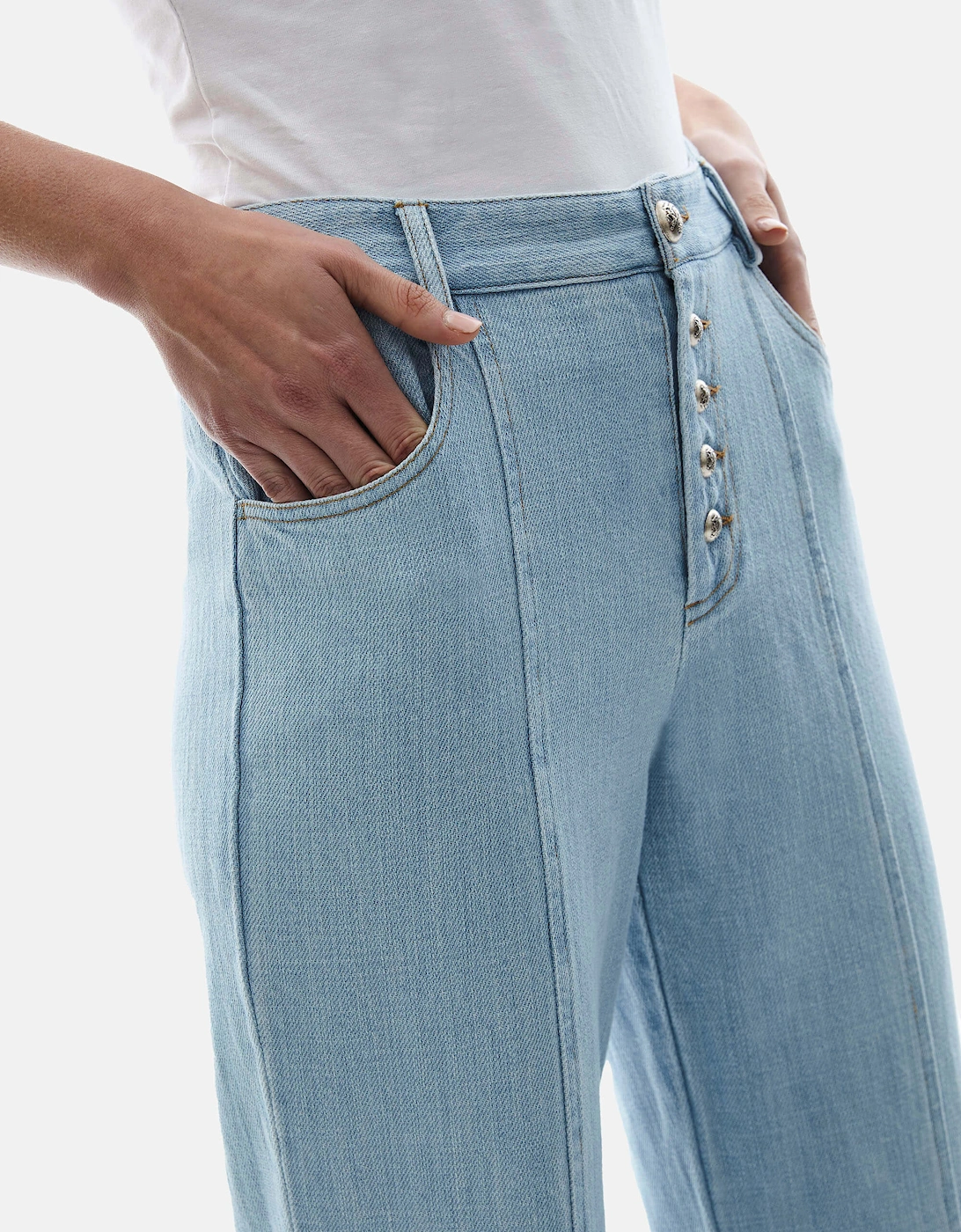 Front Split Denim Jeans