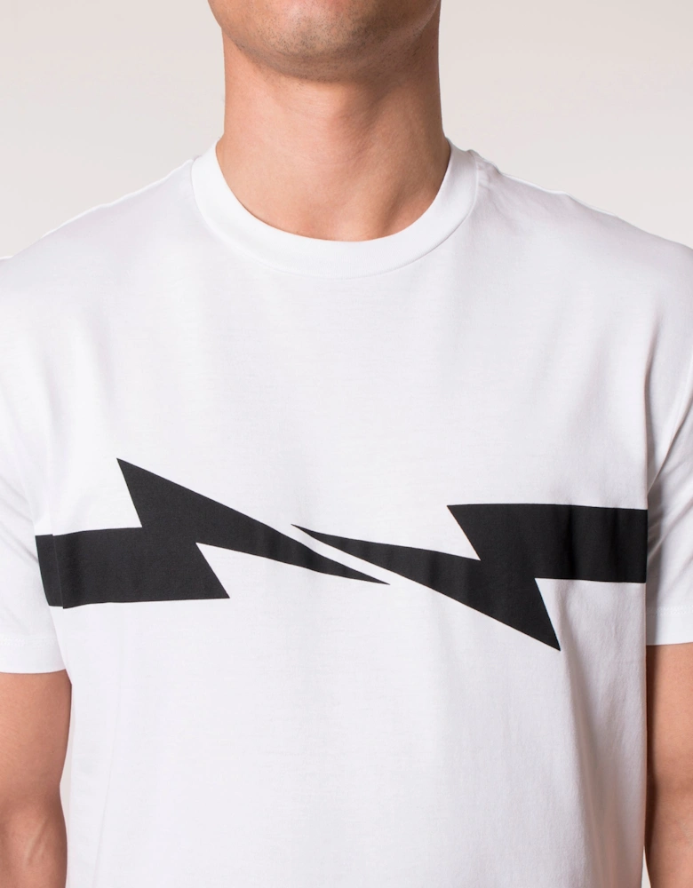 Slim Fit Horizontal Bolt Print T-Shirt