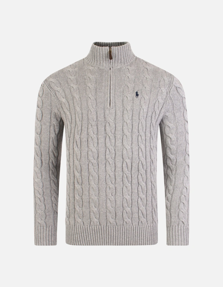 Cable Knit Quarter Zip Jumper