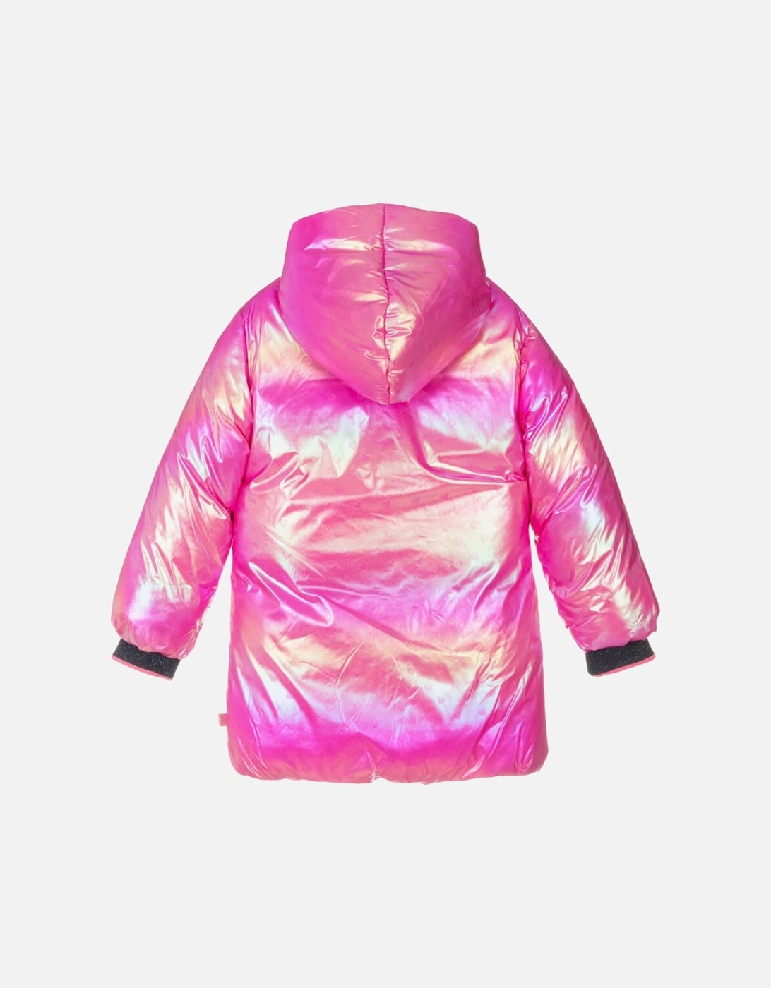 Fuchsia Hearts Puffer Coat