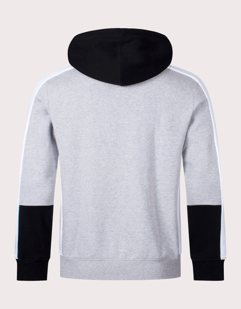 Zip Through Colour Block Hoodie