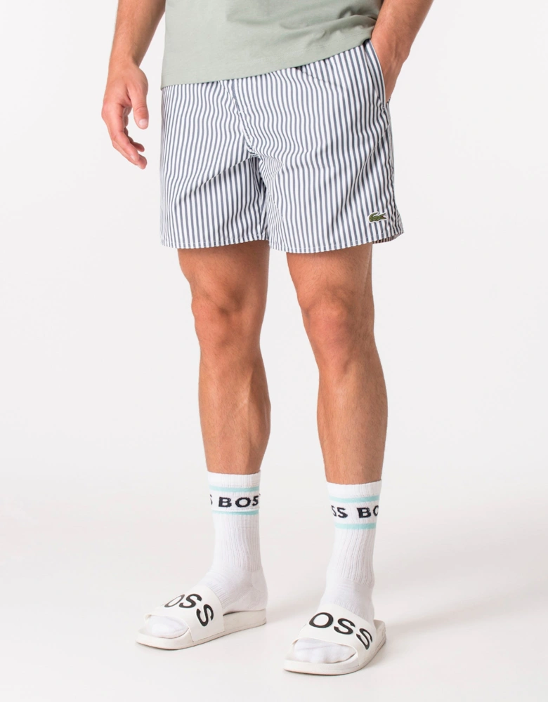 Regular Fit Striped Swim Shorts