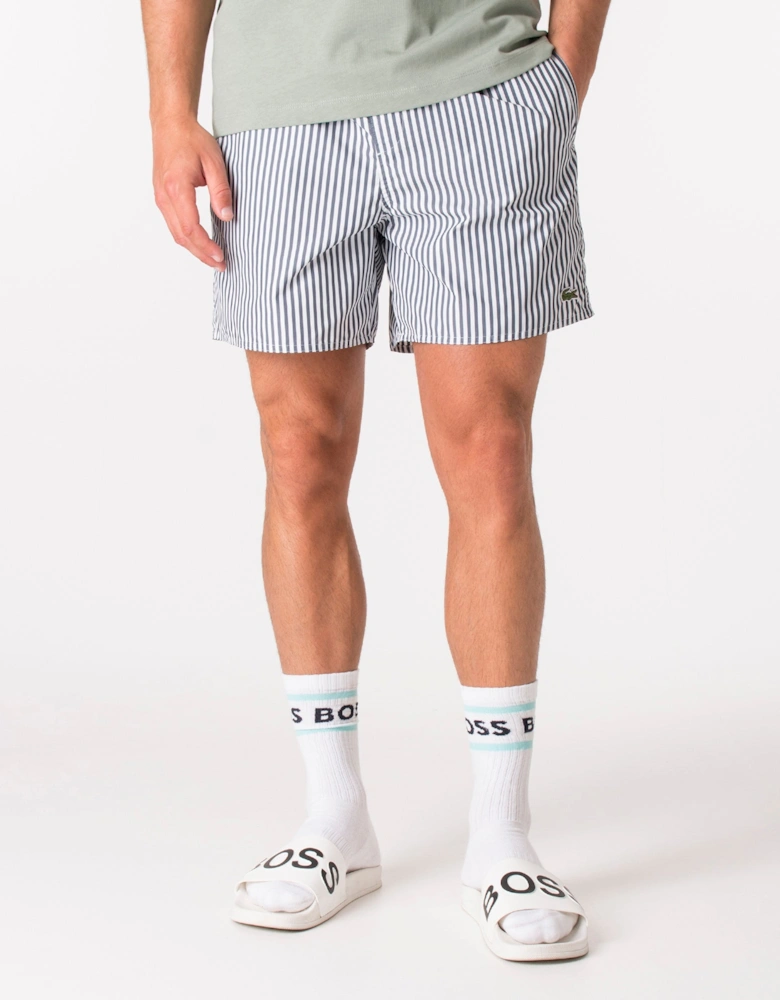 Regular Fit Striped Swim Shorts