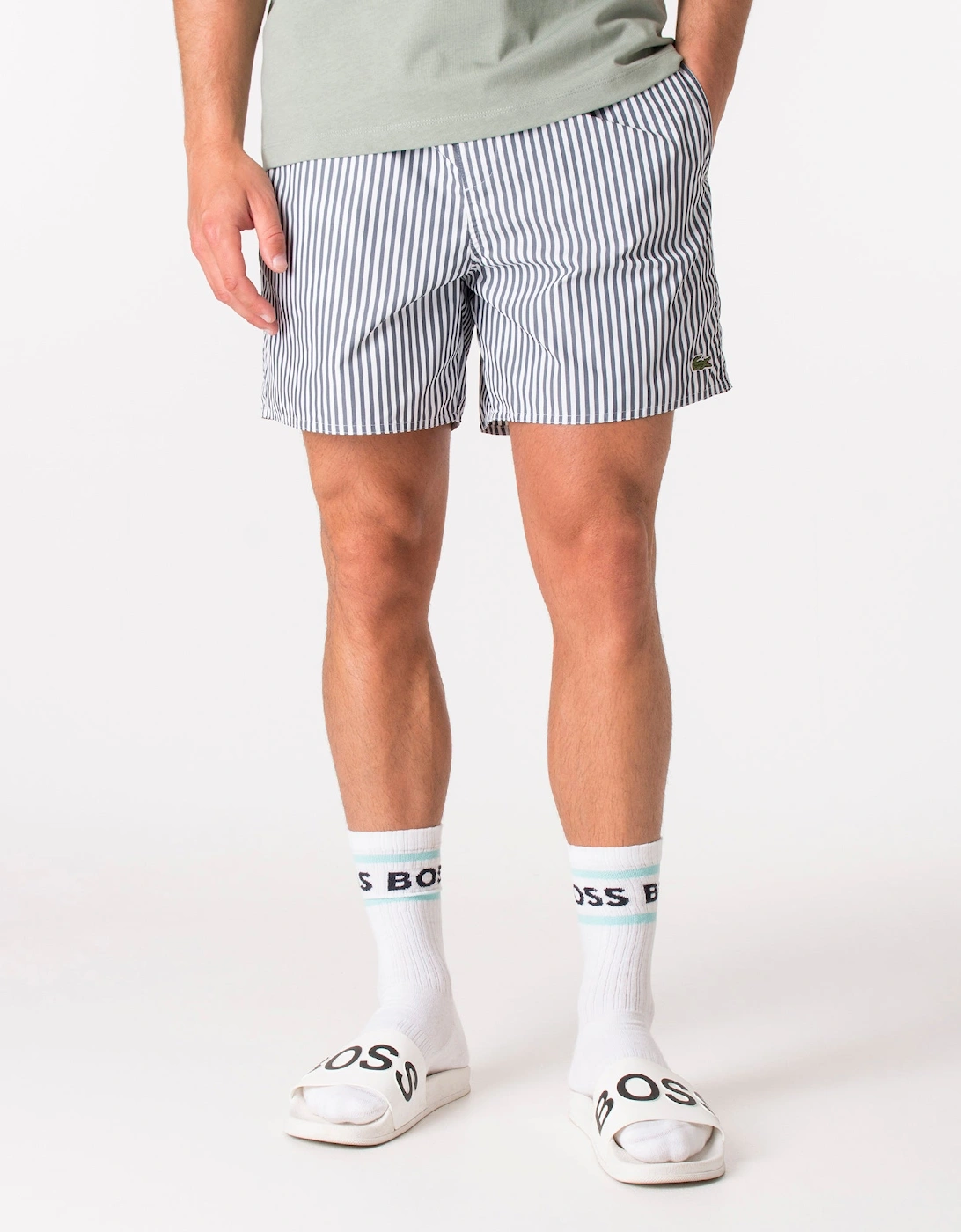 Regular Fit Striped Swim Shorts