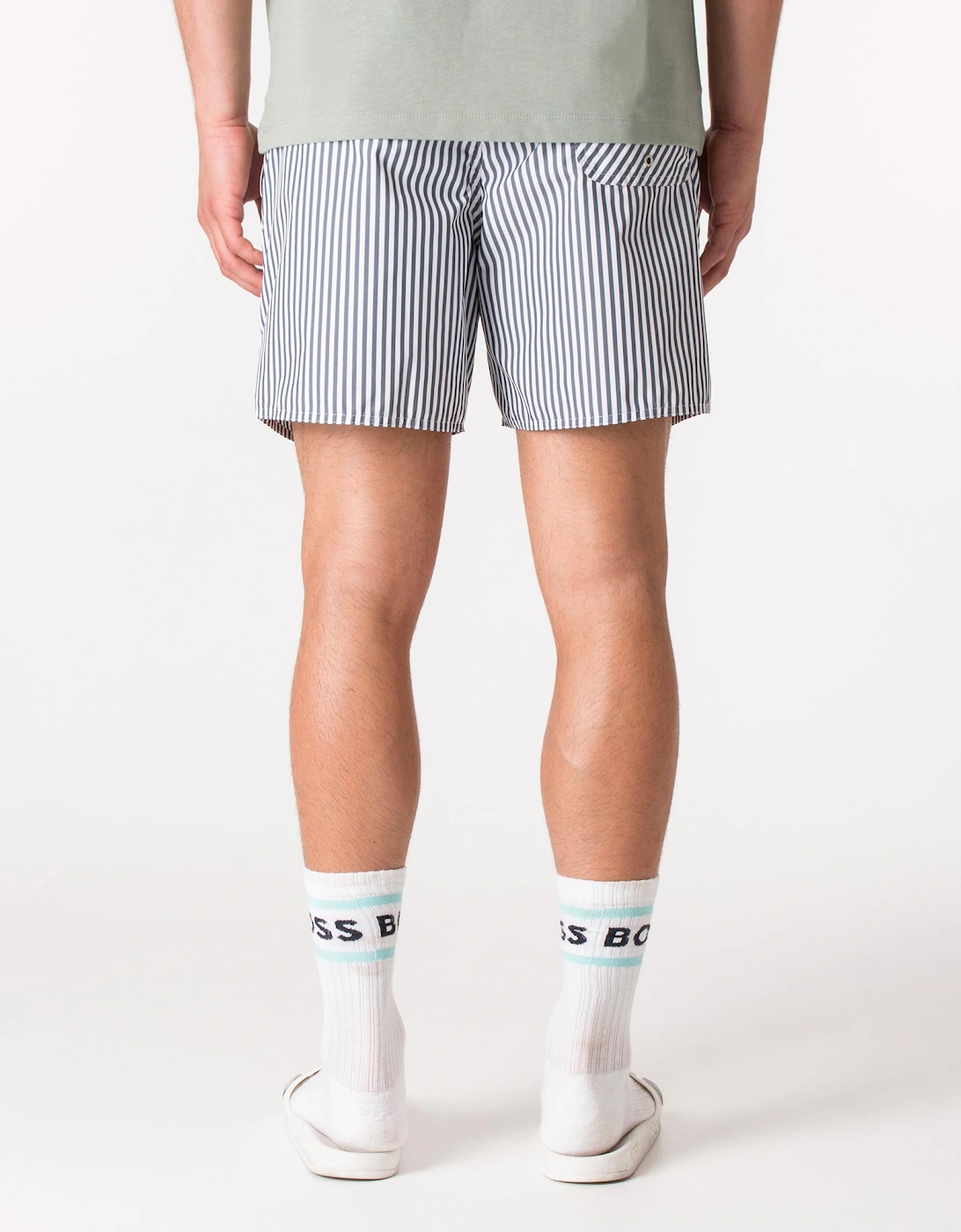 Regular Fit Striped Swim Shorts