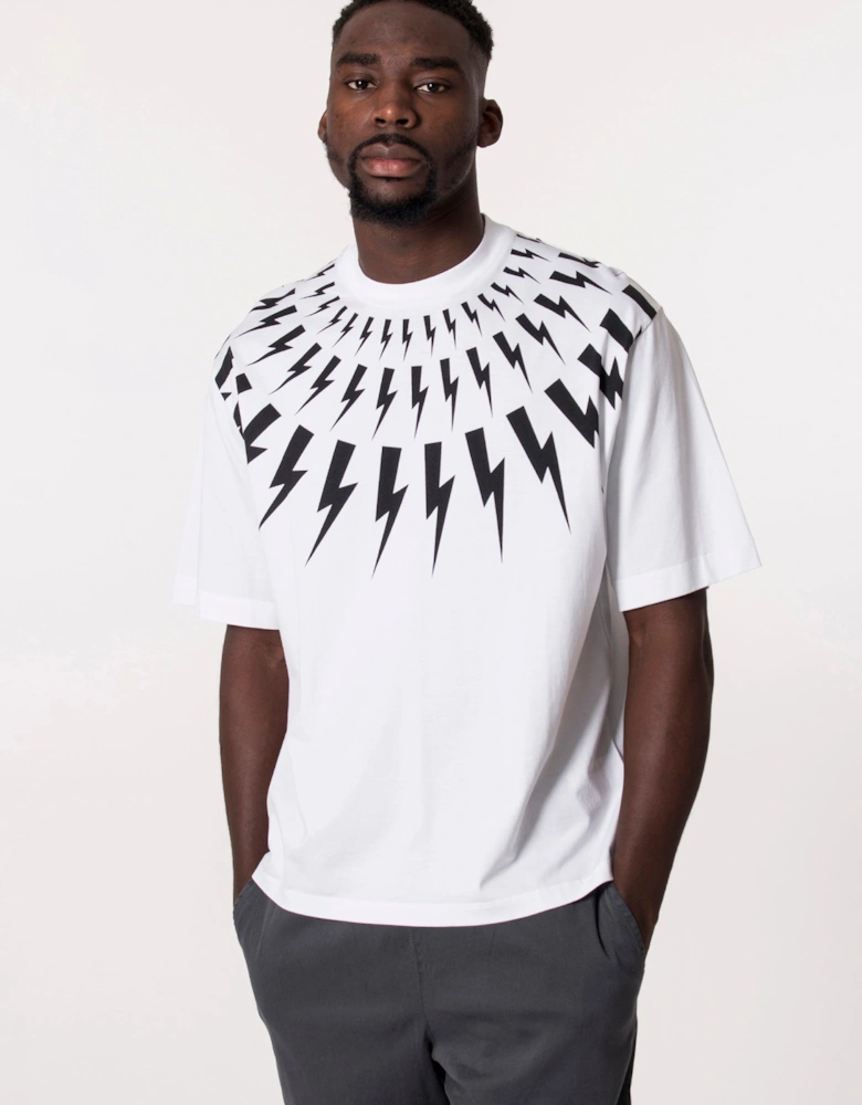 Oversized Fair Isle Thunderbolt Easy T-Shirt