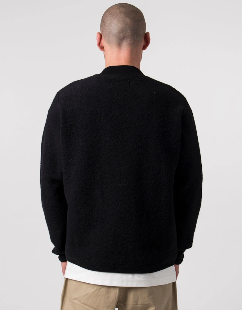 Wool Zip Bomber Jacket