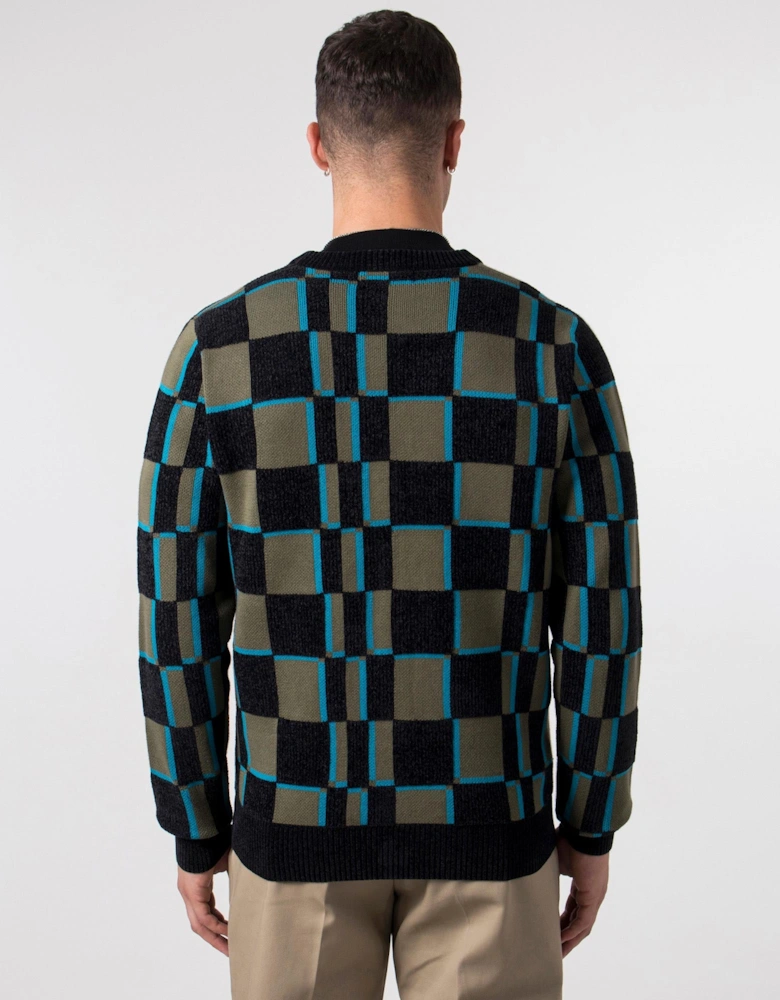 Glitch Chequerboard Cardigan