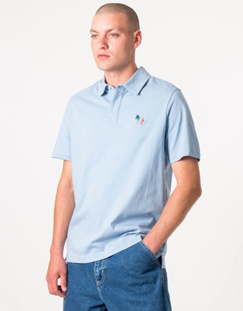 Broad Stripe Zebra Logo Polo Shirt