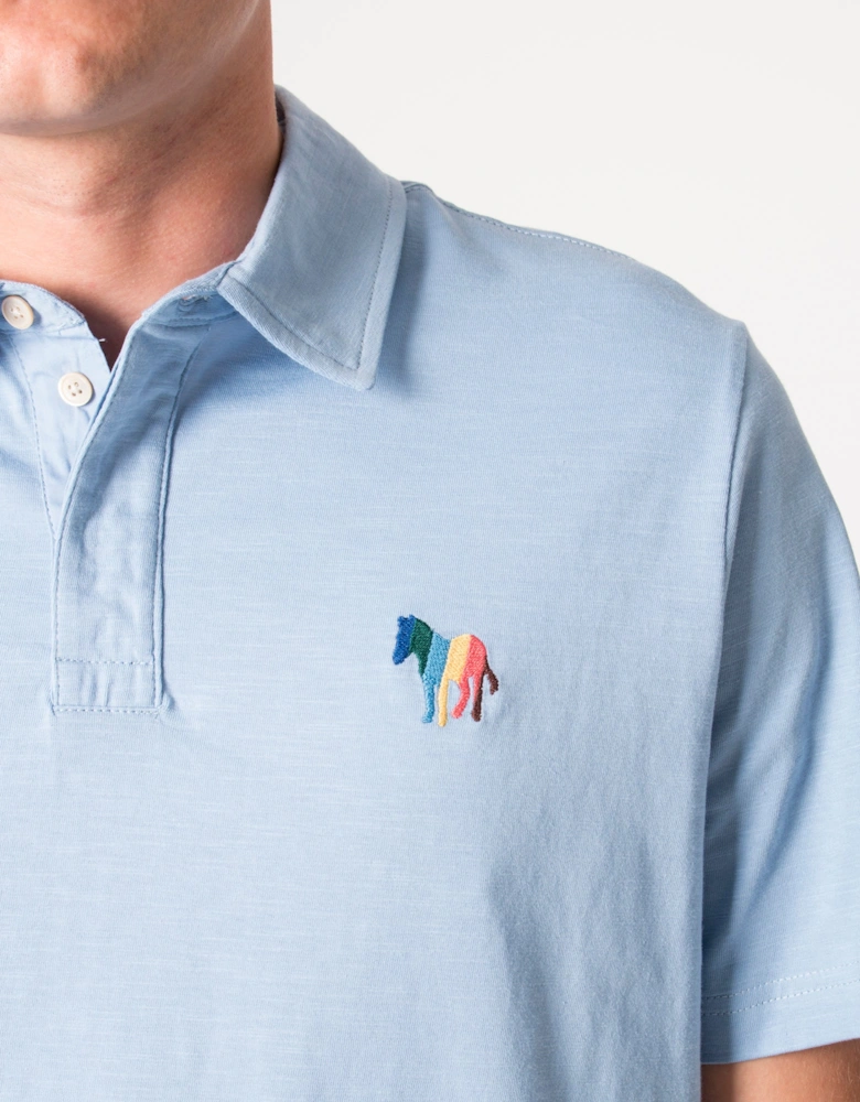 Broad Stripe Zebra Logo Polo Shirt