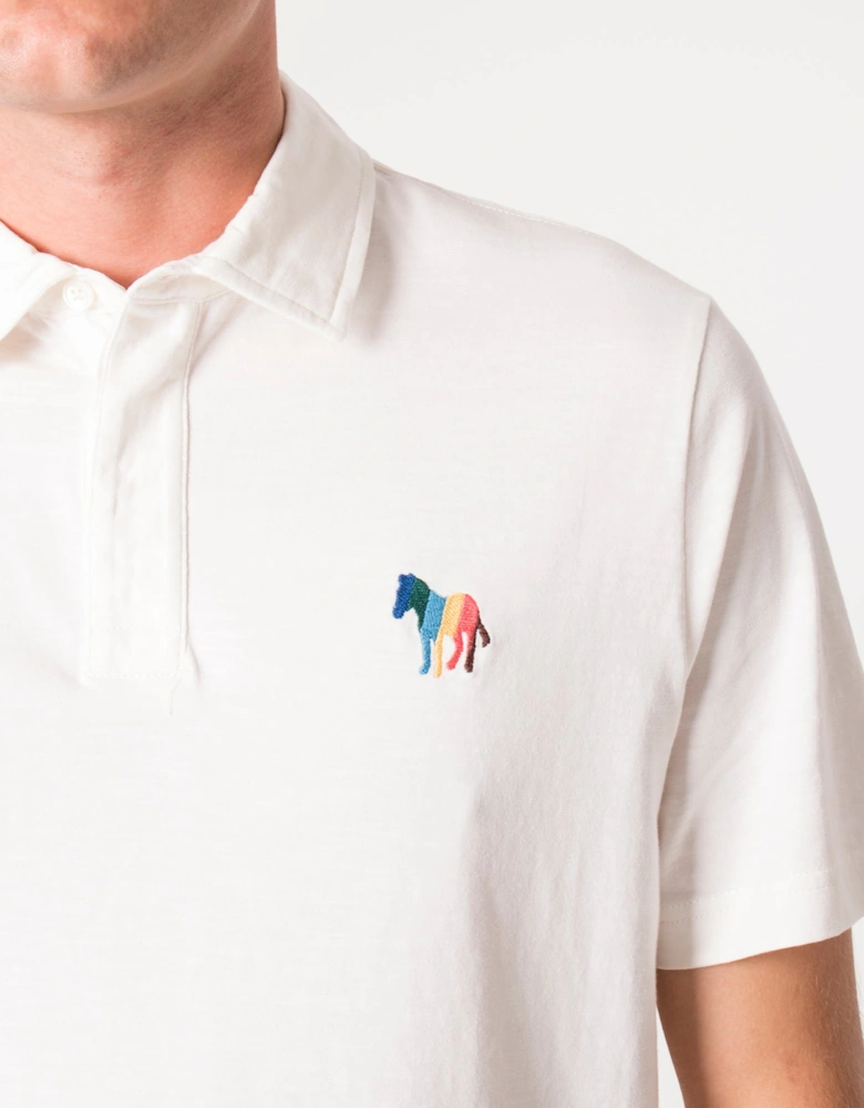 Broad Stripe Zebra Logo Polo Shirt