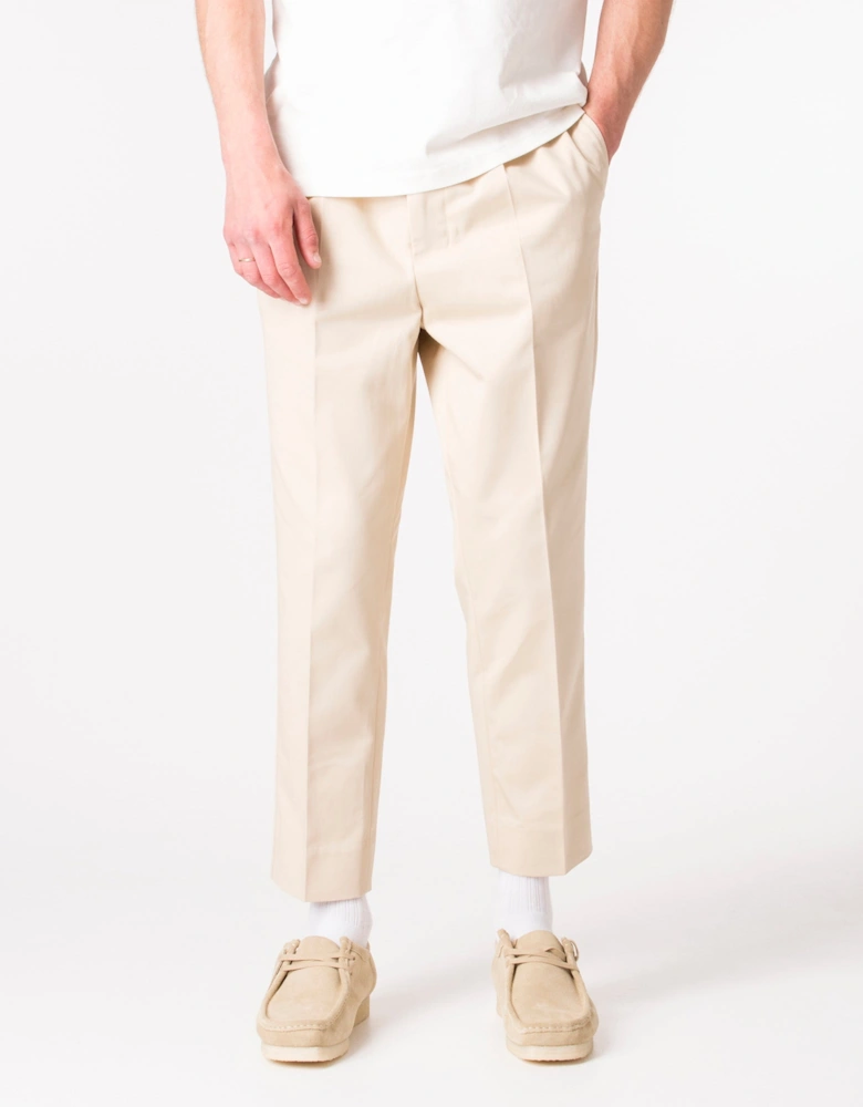 Regular Fit Elasticated Waist Gabardine Trousers