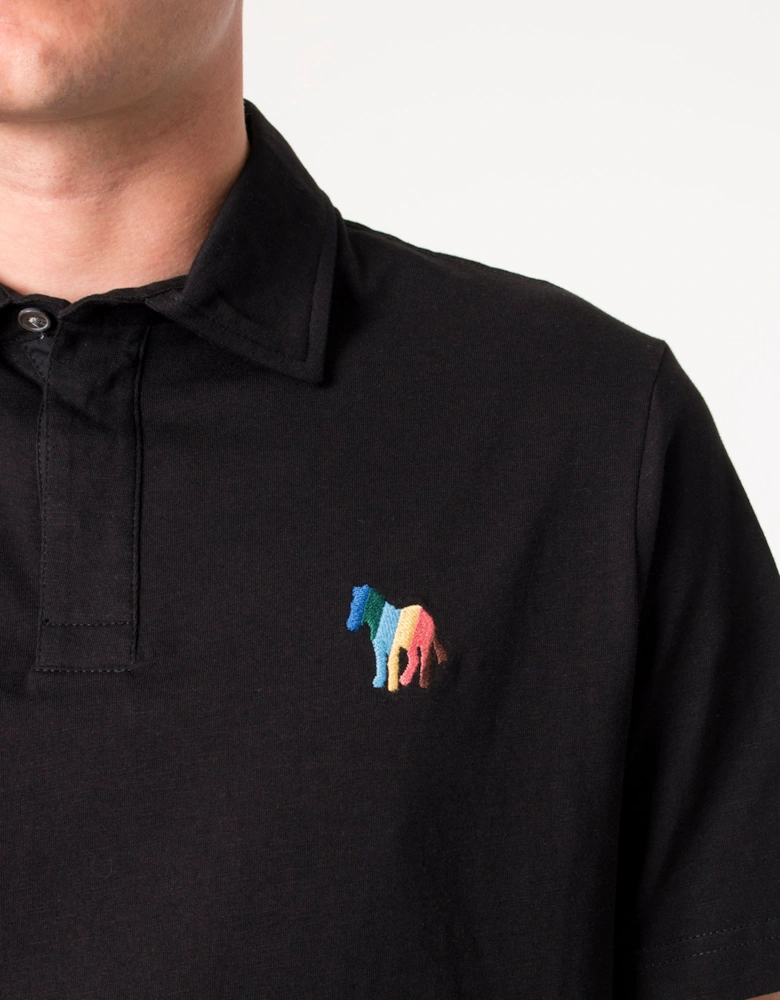 Broad Stripe Zebra Logo Polo Shirt