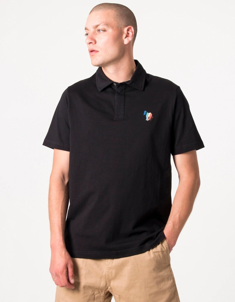 Broad Stripe Zebra Logo Polo Shirt