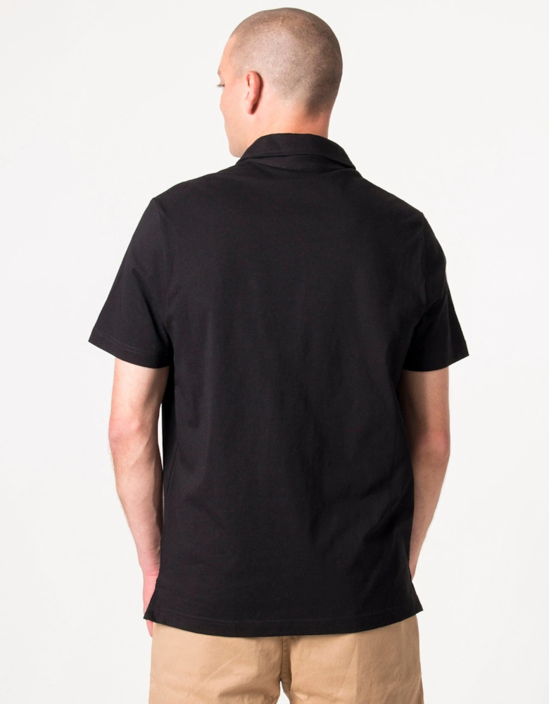 Broad Stripe Zebra Logo Polo Shirt