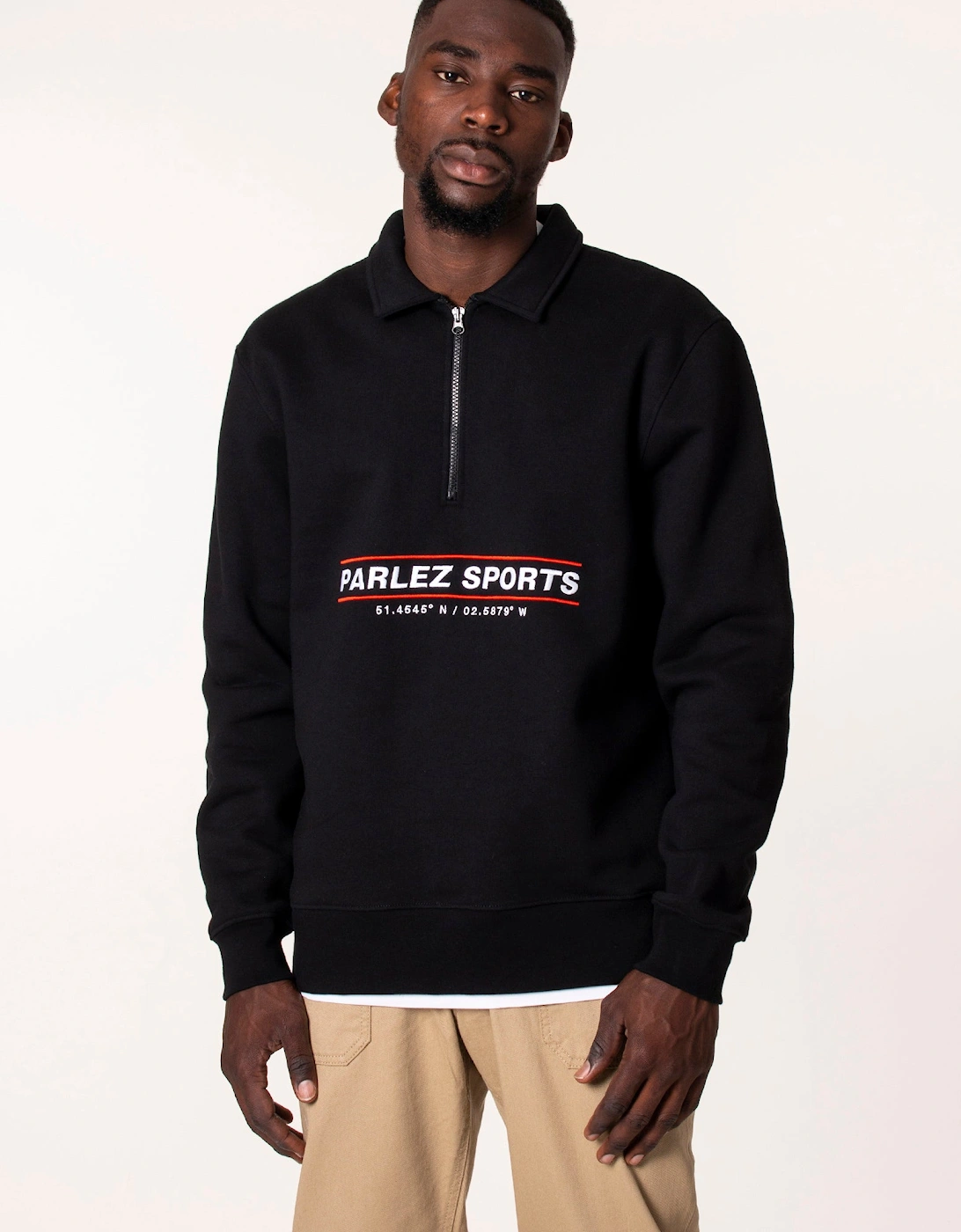 Relaxed Fit Quarter Zip Moritz Sweatshirt, 4 of 3