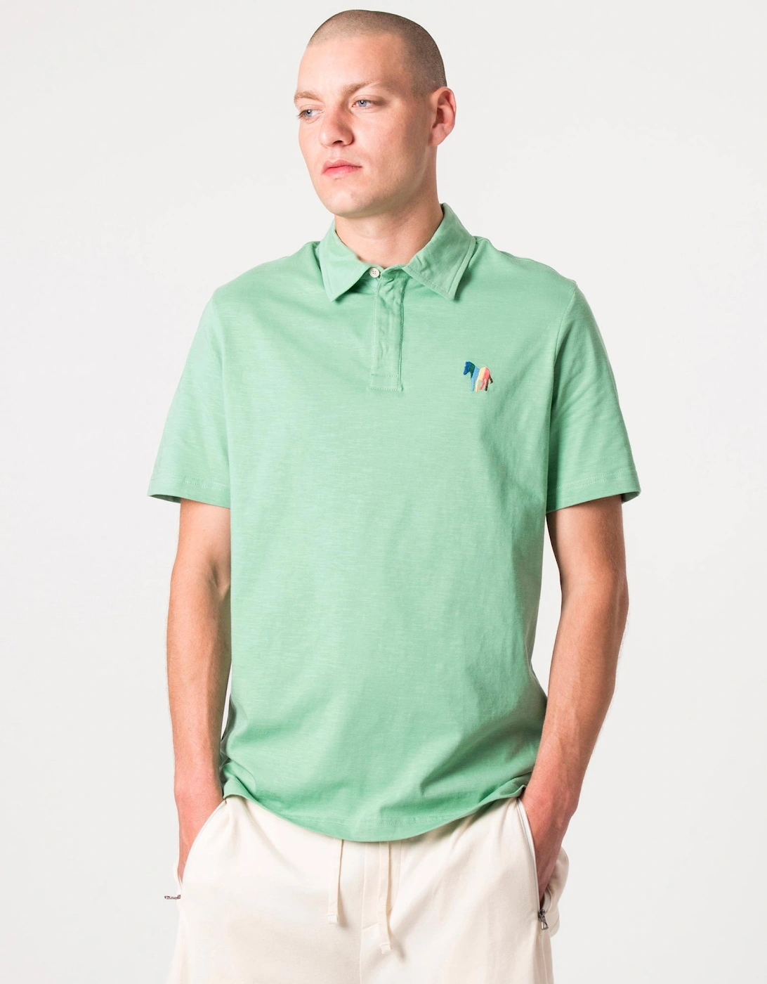 Broad Stripe Zebra Logo Polo Shirt, 4 of 3