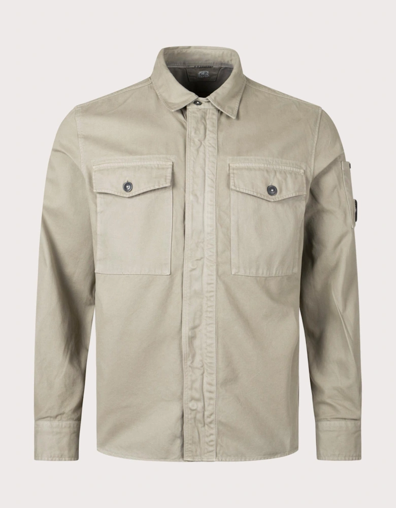 Military Twill Emerized Pocket Overshirt