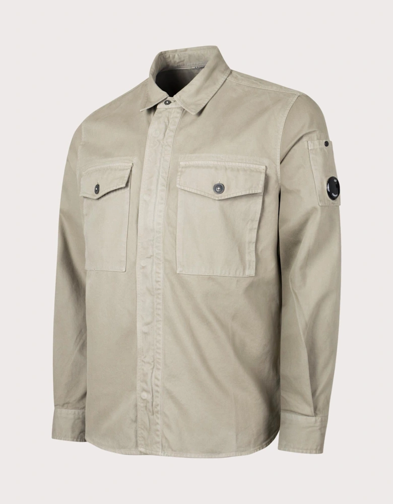 Military Twill Emerized Pocket Overshirt
