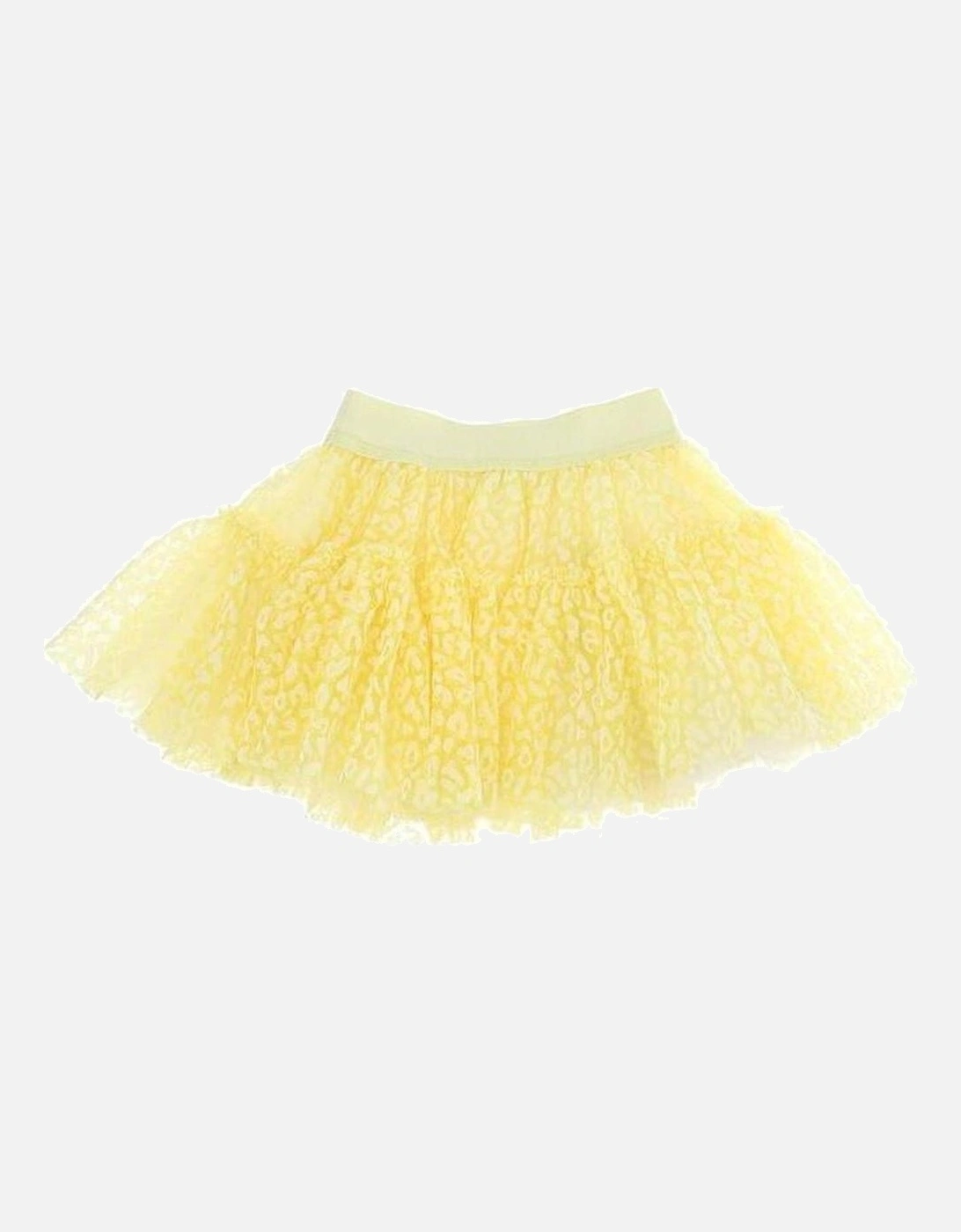 Baby Girls Yellow Leopard Tulle Skirt, 3 of 2