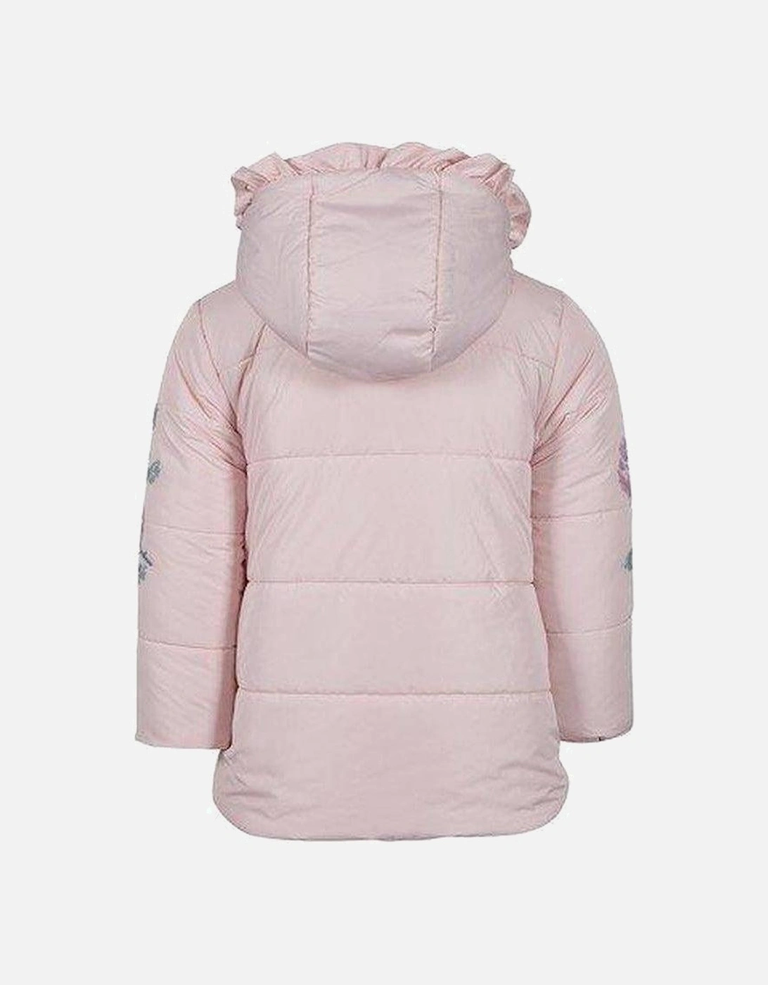 Girls Pink Faux Fur Bow Jacket