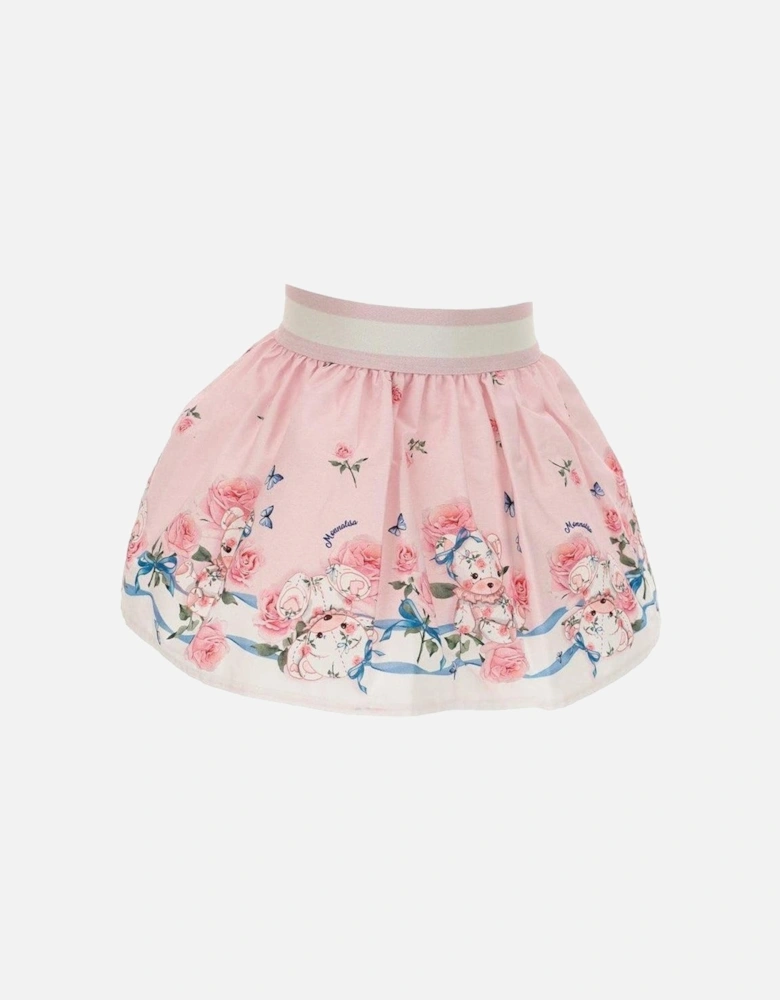 Baby Girls Pink Teddy Skirt