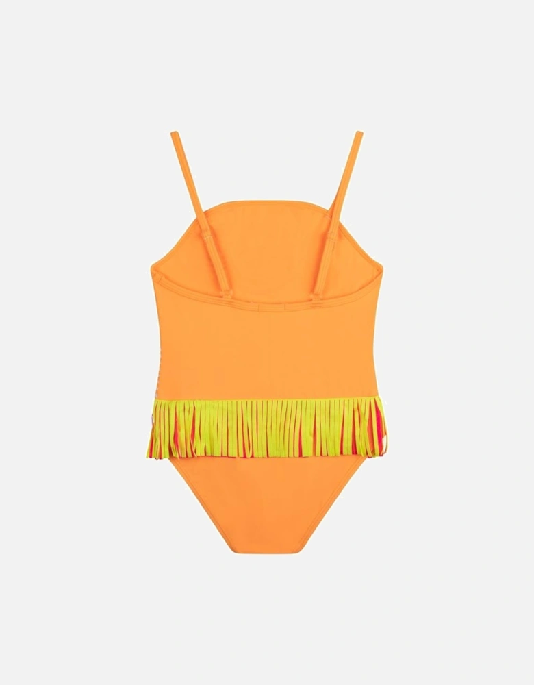 Girls Orange Swimming Costume