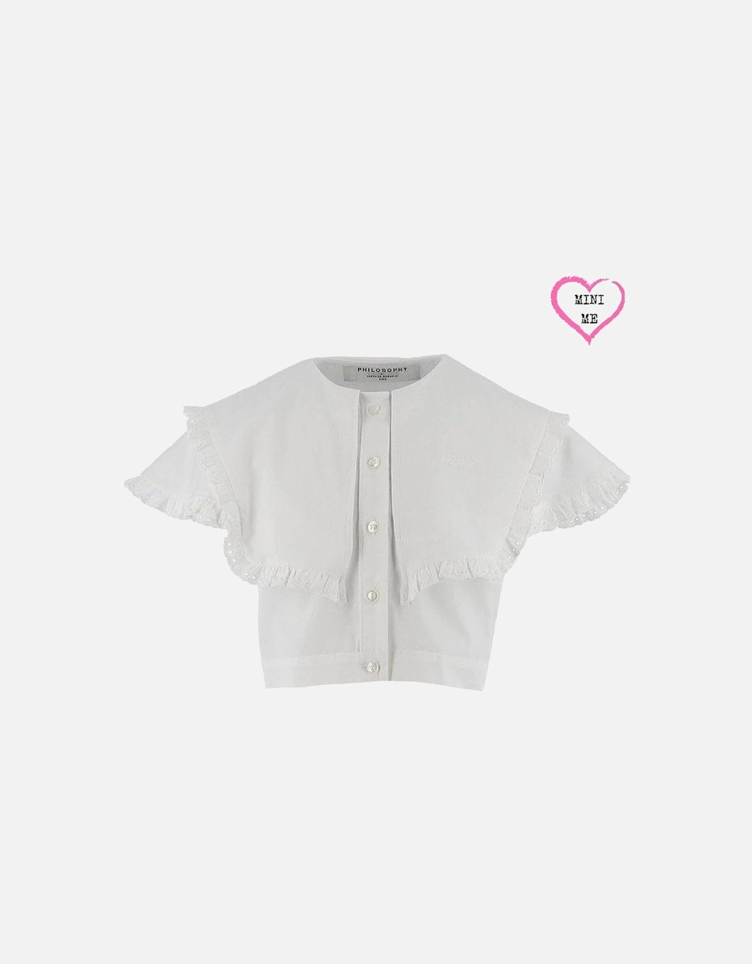 Girls 3 Piece White Shirt Set