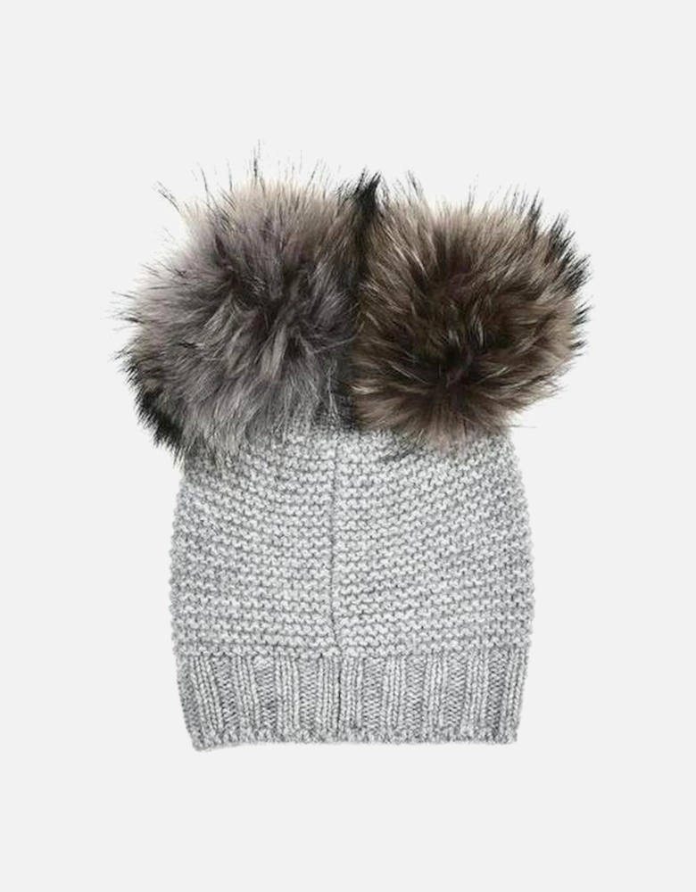 Girls Grey Cashmere Blend Hat