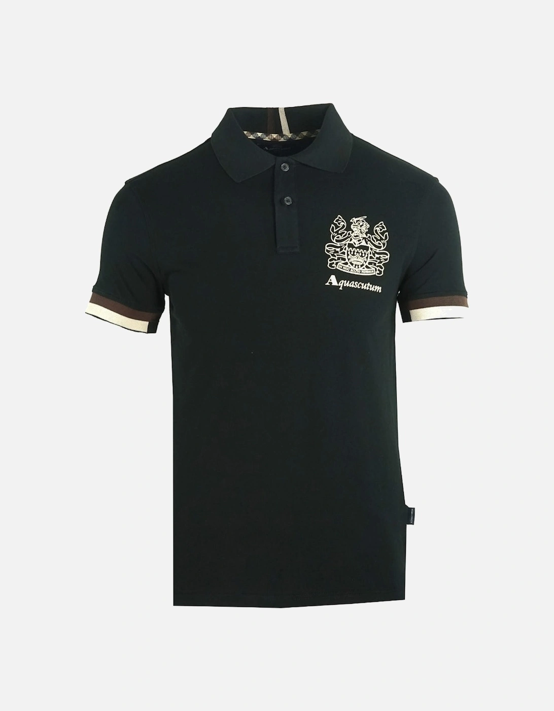 Aldis Crest Logo Black Polo Shirt, 3 of 2