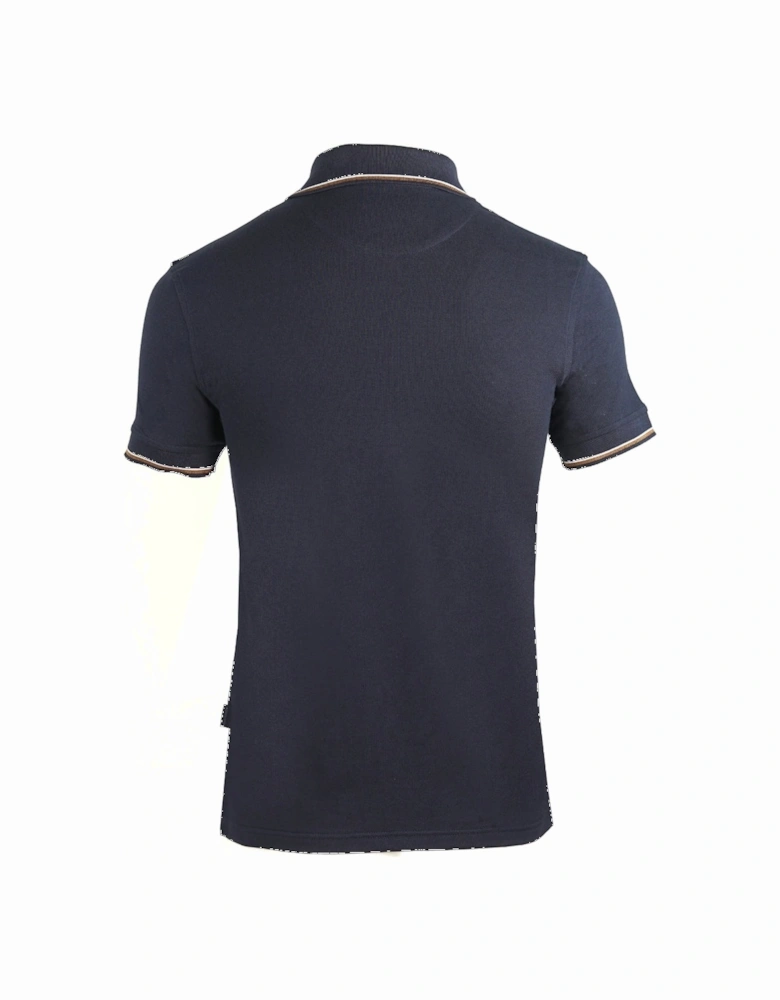 Brand Logo Navy Polo Shirt