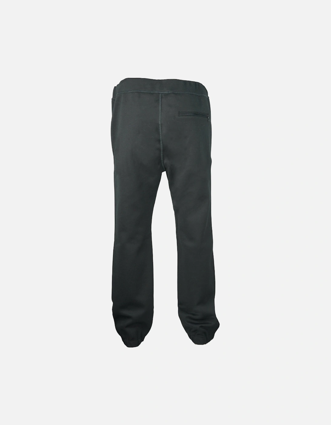 Cuffed Straight Leg Black Sweatpants