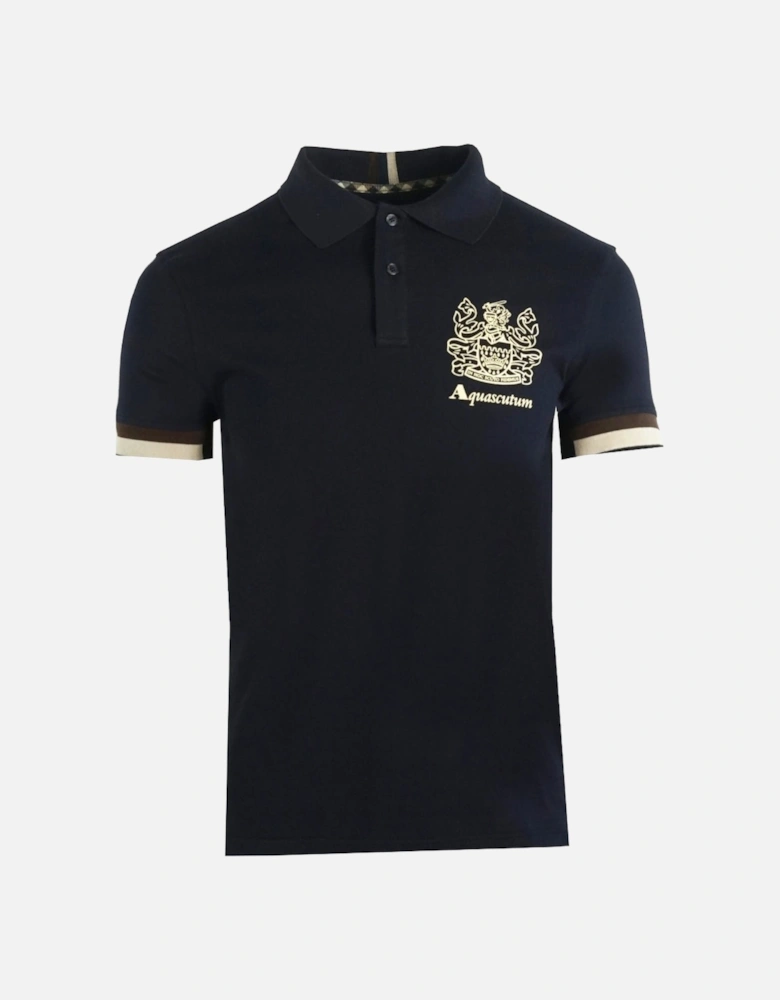 Aldis Crest Logo Navy Polo Shirt