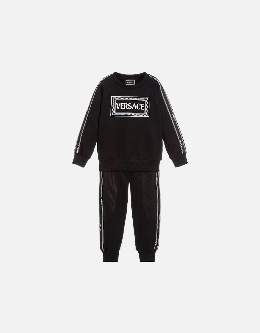 Young Boy Logo Print Tracksuit Black, 6 of 5