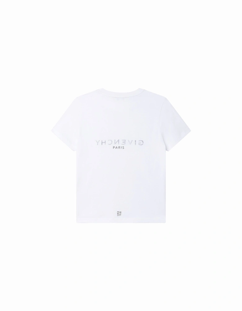 Boys Reverse Logo T-shirt White