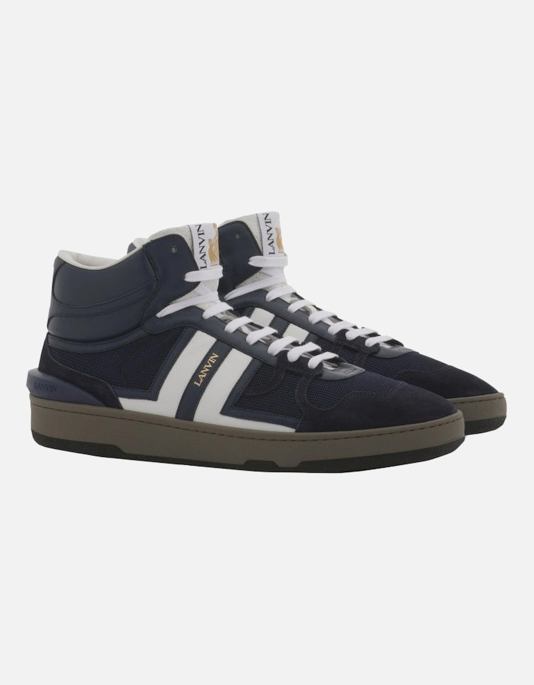 - Mens Navy Mesh Clay Sneakers