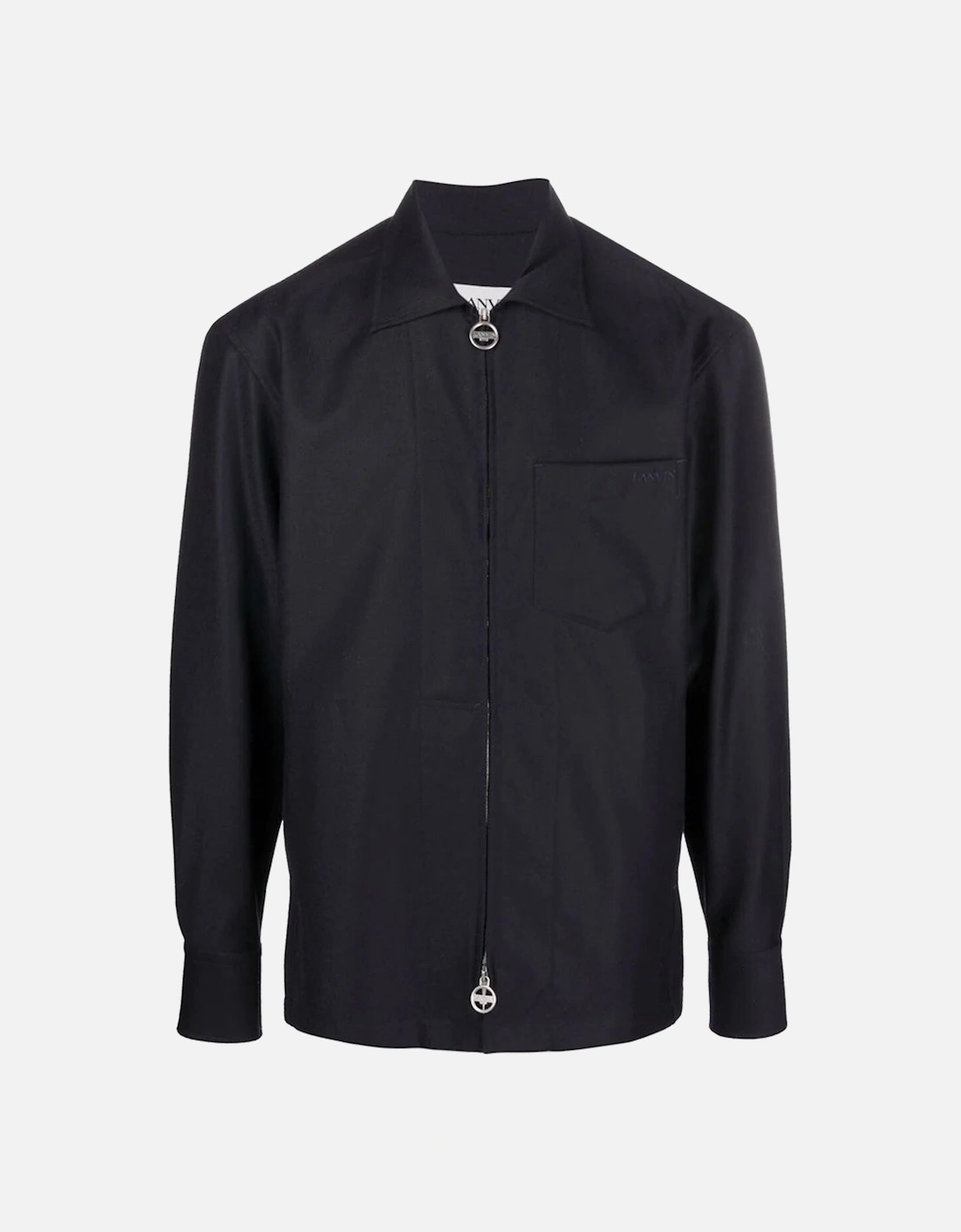 Men's Zip Up Shirt Jacket Navy, 6 of 5