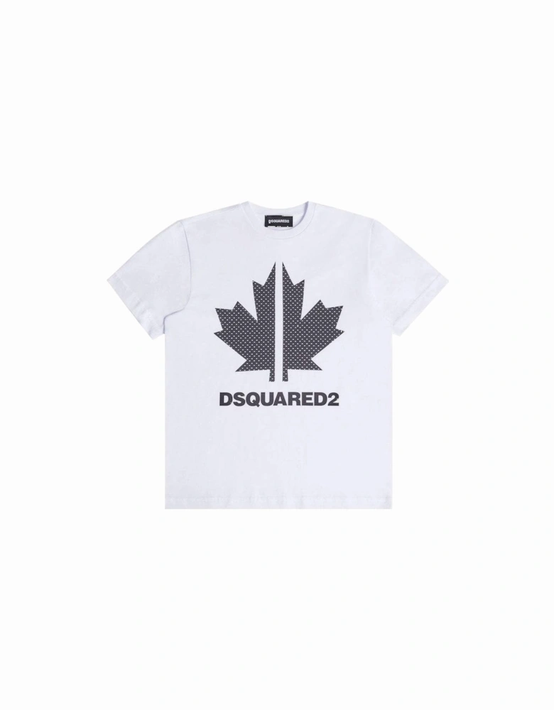 Boys Leaf Logo T-Shirt White