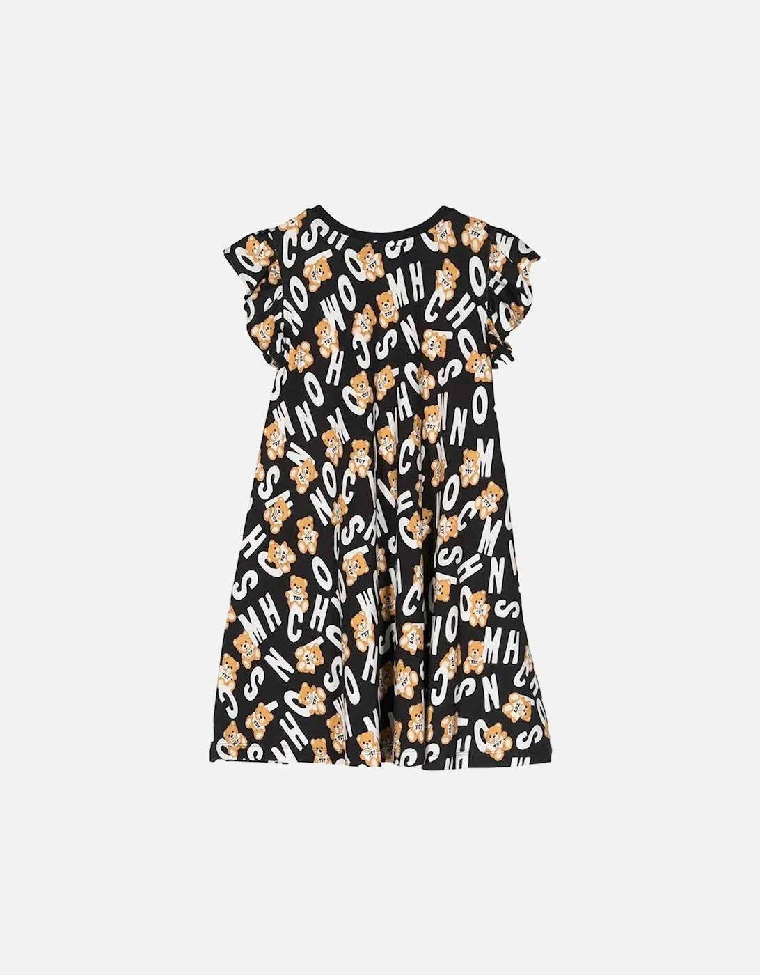 Girls All-Over Print Dress Black