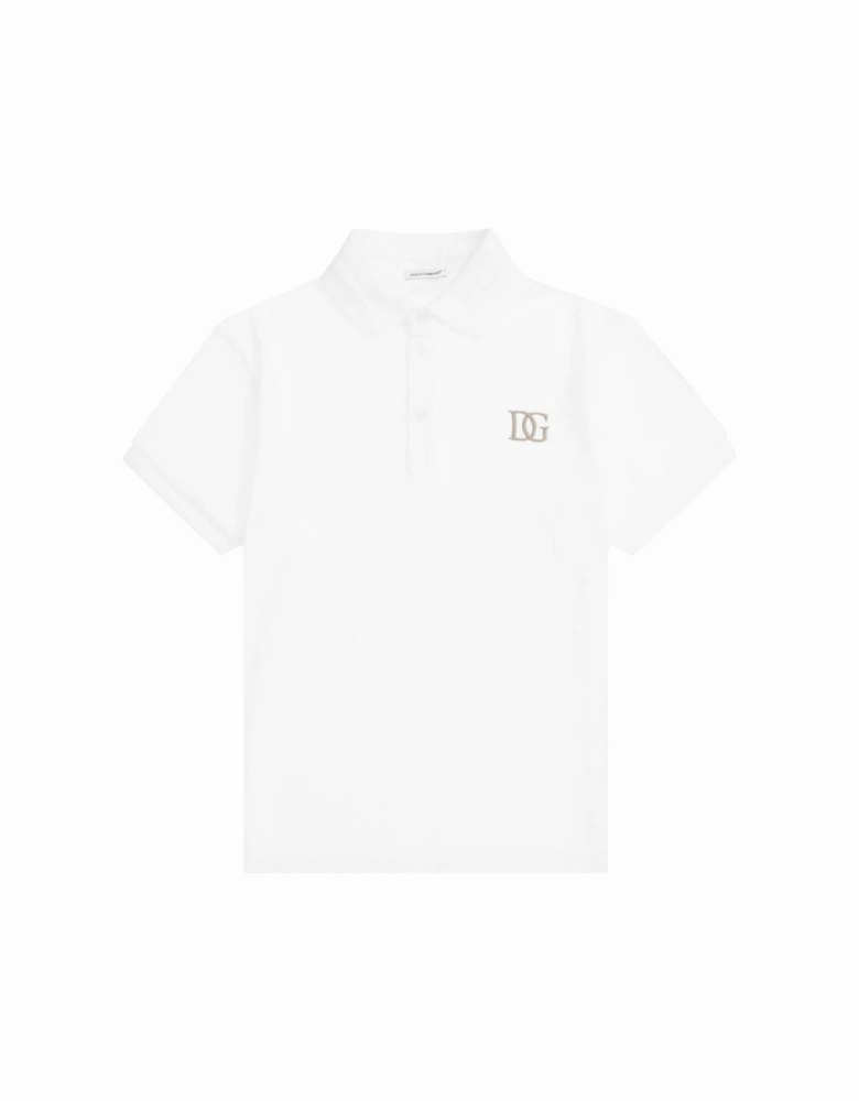 Boys Cotton Polo White