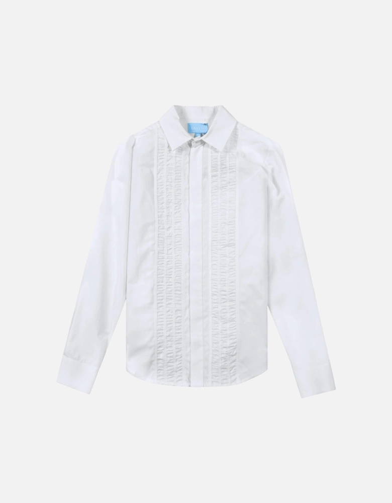Boys Textured Shirt White
