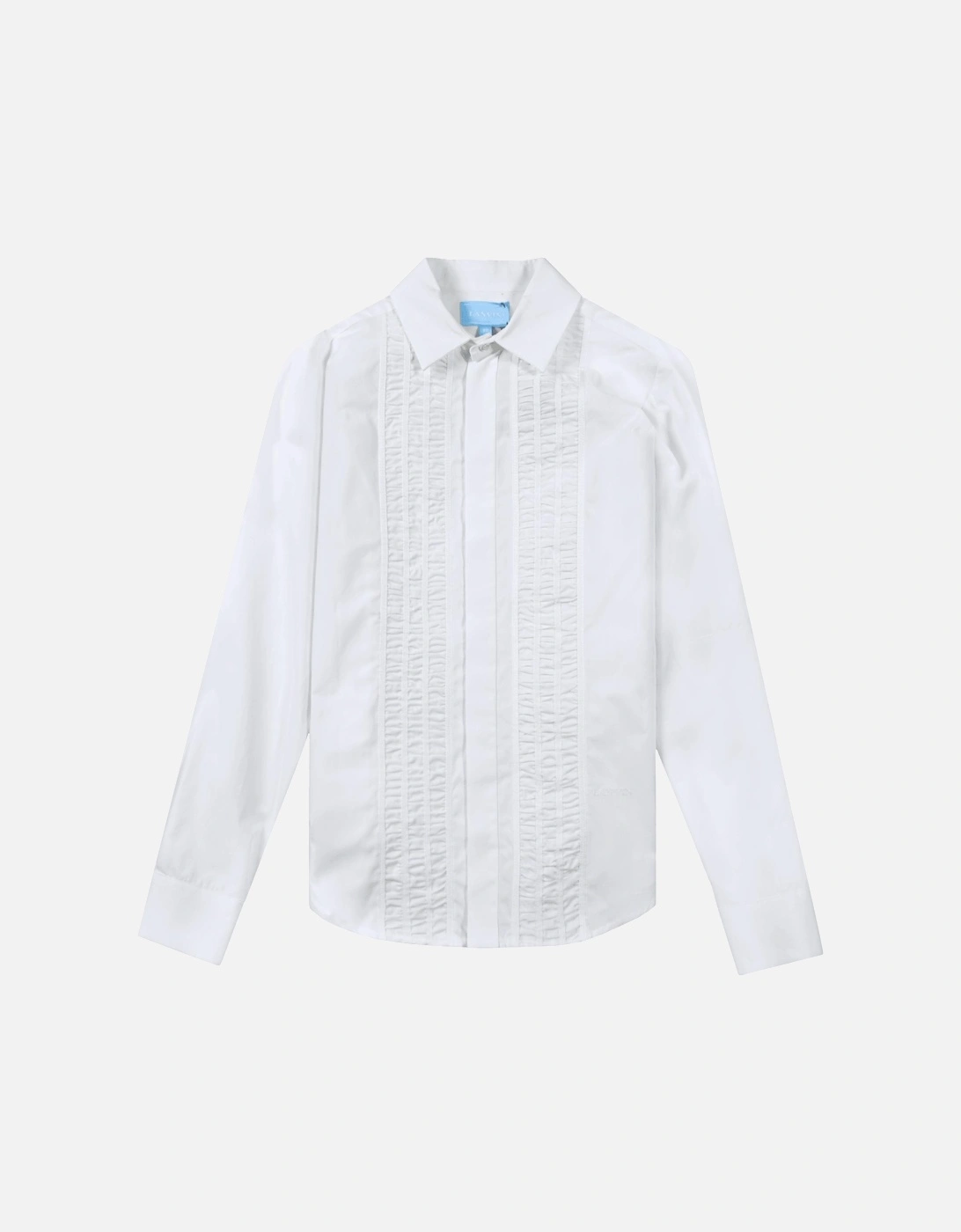 Boys Textured Shirt White, 2 of 1