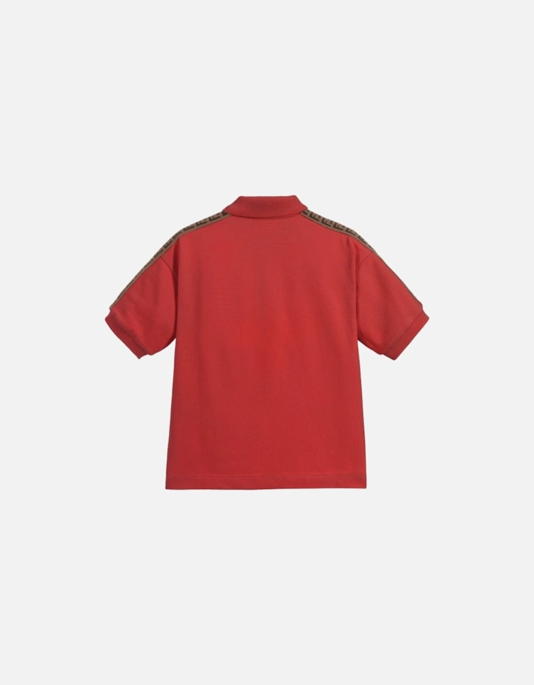 Boys Taped Polo Red