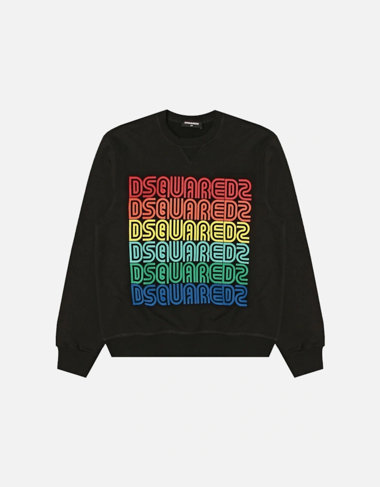Boys Multi Logo Sweater Black