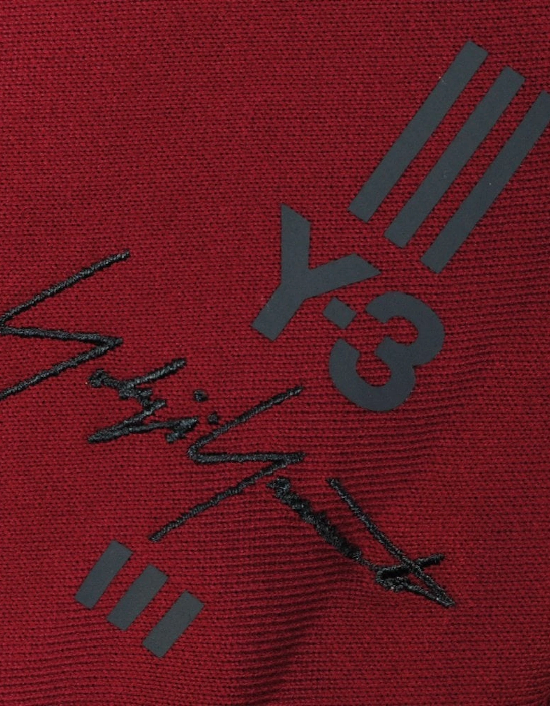 Y-3 Men's Arm Logo Hoodie Burgundy