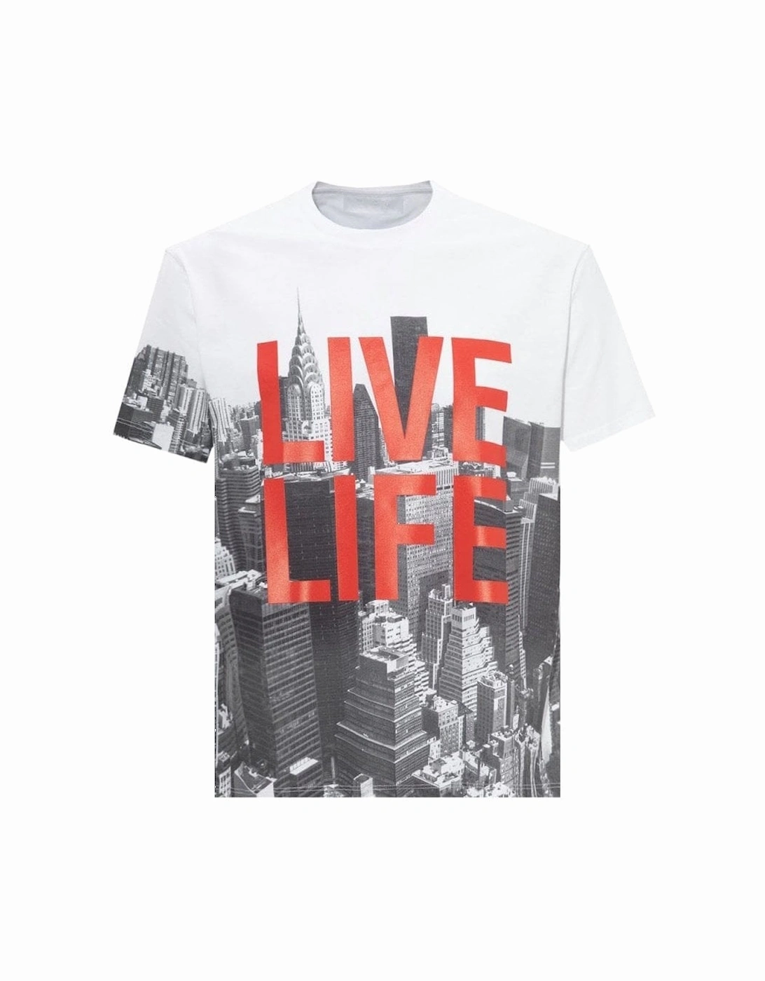 Men's Live Life T-shirt White, 4 of 3