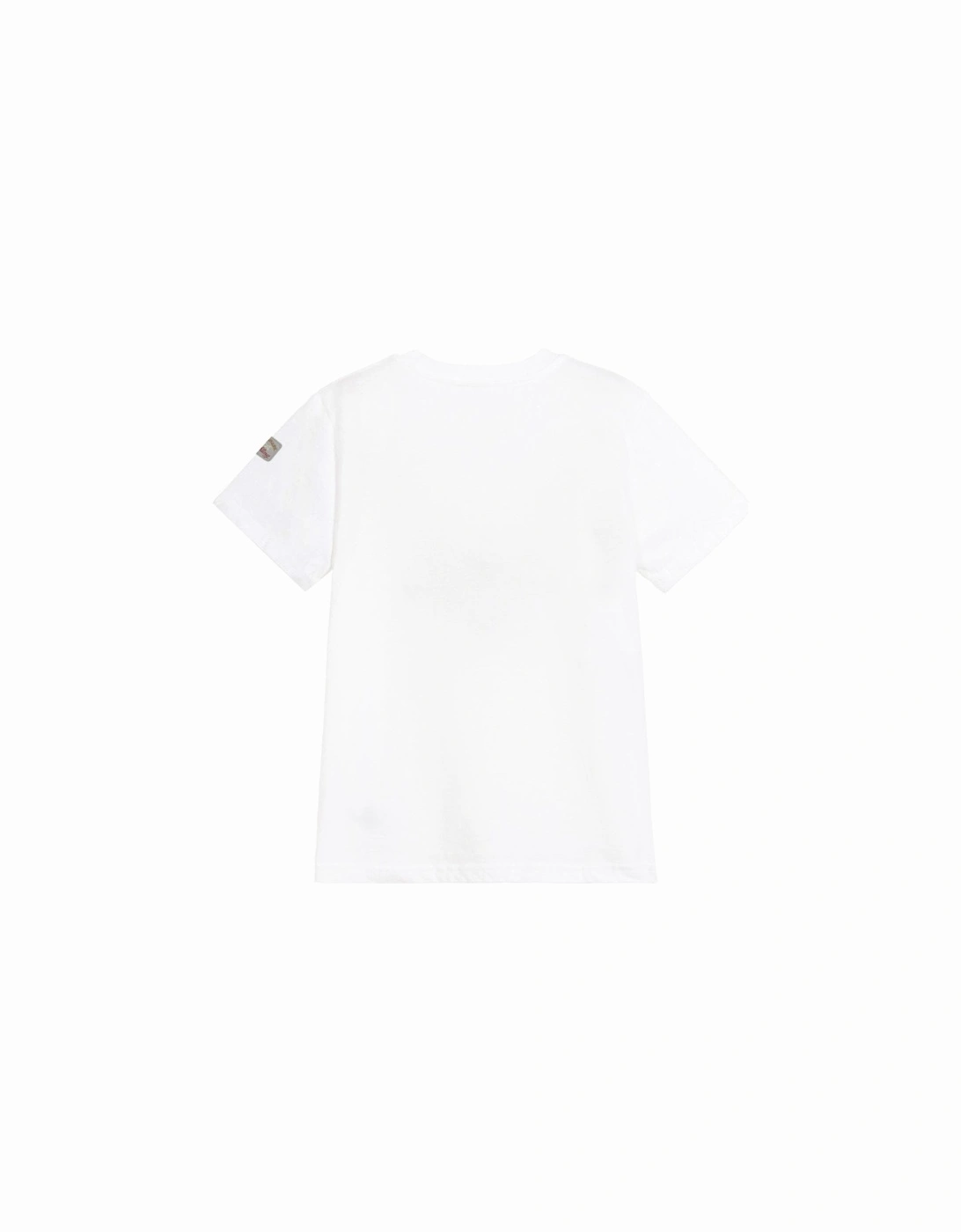 Boy's Reflective Logo Print T-Shirt White