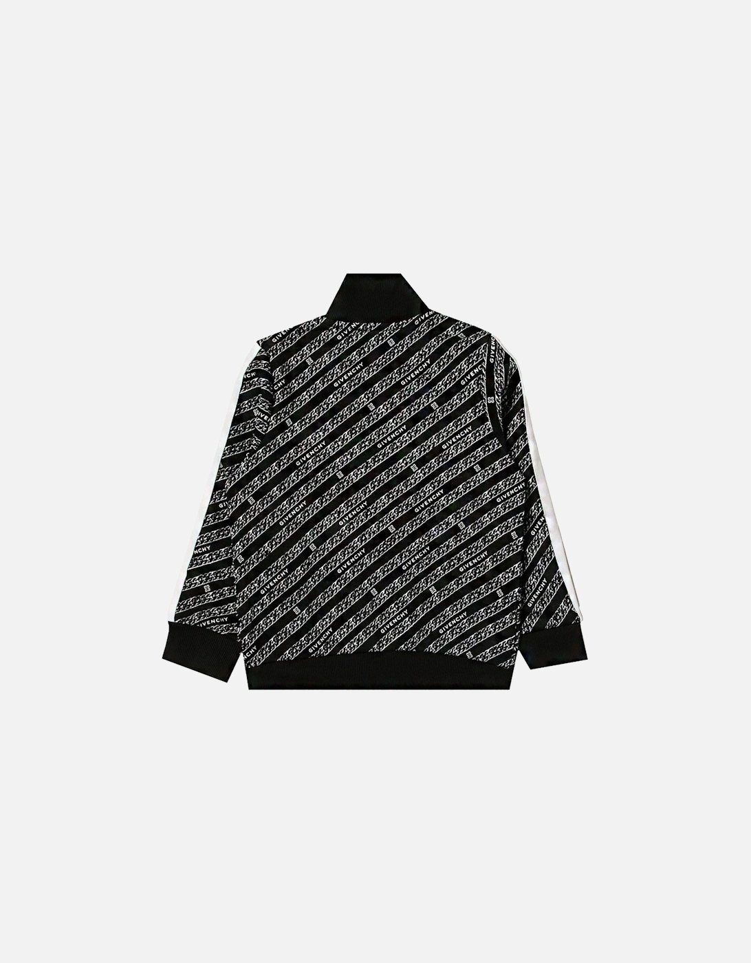 - Boys Chain Print Track Jacket Black