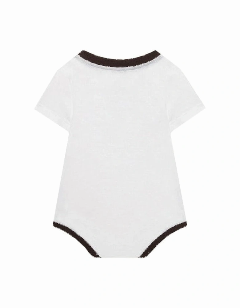 Baby Boys Animal Print Bodysuit White